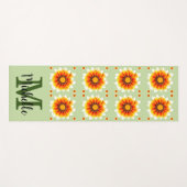Gebloemd bloemmotief   yogamat (Voorkant (horizontaal))