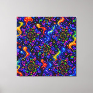 Gebloemd Canvas Afdruk