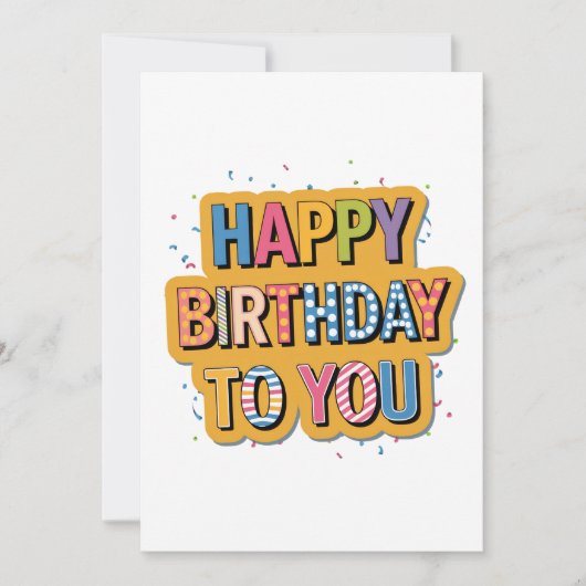 Gebloemd Gefeliciteerd Verjaardag Aankondiging (Voorkant)