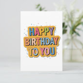 Gebloemd Gefeliciteerd Verjaardag Bedankkaart (Staand voorkant)