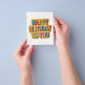 Gebloemd Gefeliciteerd Verjaardag Flyer (Hand)