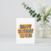 Gebloemd Gefeliciteerd Verjaardag Informatiekaartje (Staand voorkant)