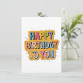 Gebloemd Gefeliciteerd Verjaardag Kaart (Staand voorkant)