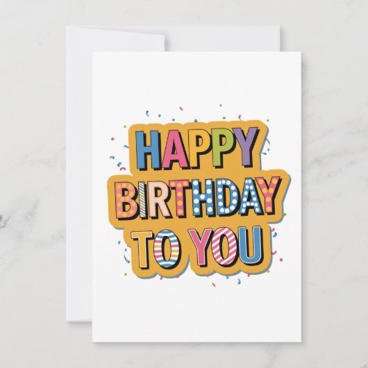 Gebloemd Gefeliciteerd Verjaardag Kaart (Voorkant)