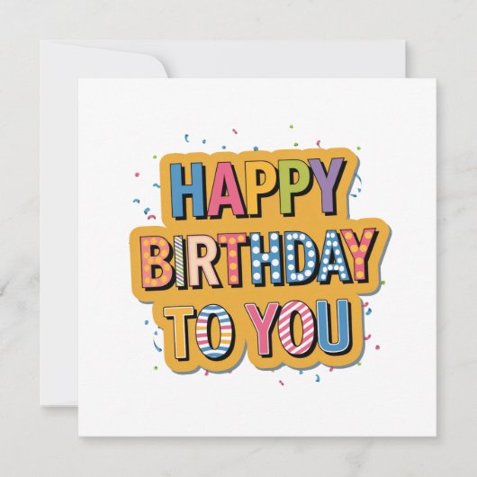 Gebloemd Gefeliciteerd Verjaardag Kaart (Voorkant)
