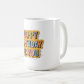 Gebloemd Gefeliciteerd Verjaardag Koffiemok (Voorkant rechts)