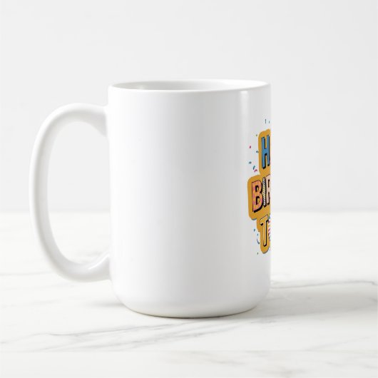 Gebloemd Gefeliciteerd Verjaardag Koffiemok (Links)