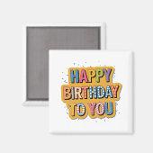 Gebloemd Gefeliciteerd Verjaardag Magneet (Voorkant / Achterkant)