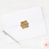 Gebloemd Gefeliciteerd Verjaardag Ronde Sticker (Envelop)