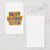 Gebloemd Gefeliciteerd Verjaardag Visitekaartje (Voorkant / Achterkant)