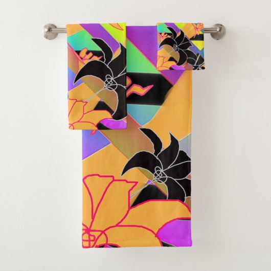  Gebloemd Interieur  Bad Handdoek (Insitu)