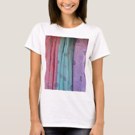 Gebloemd Kleurrijk Doek T-shirt