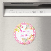 Gebloemd met roze magneet (Insitu (Vaatwasser))