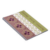 Gebloemd ontwerp met paars notitieboek (Rechterzijde)