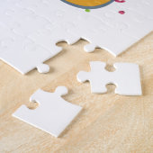 Gebloemd Verjaardagswens Legpuzzel (Zijkant)