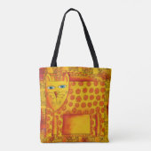 Gebloemde Aquarel Luipaard Illustratie Tote Bag (Achterkant)