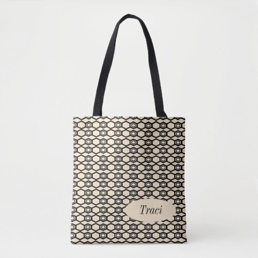Gebloemde boodschappentas tote bag (Voorkant)