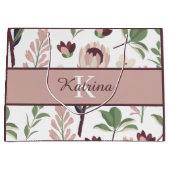 Gebloemde cadeautas met monogram (Voorkant)