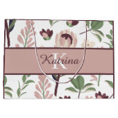 Gebloemde cadeautas met monogram (Achterkant)