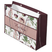 Gebloemde cadeautas met monogram (Voorkant Gekanteld)