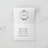 Gebloemde Geborduurde Afbeelding Bedankkaart (Binnen)