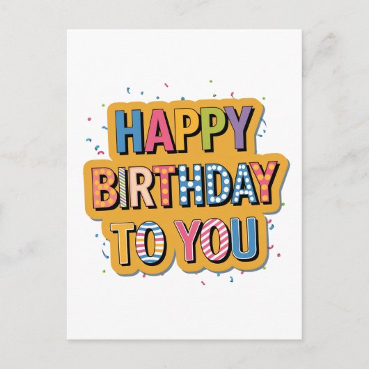Gebloemde Gefeliciteerd Verjaardag Briefkaart (Voorkant)