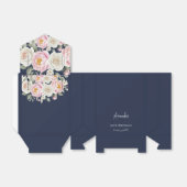 Gebloemde gepersonaliseerde verjaardagsgeschenkdoo bedankdoosjes (Uitgevouwen)