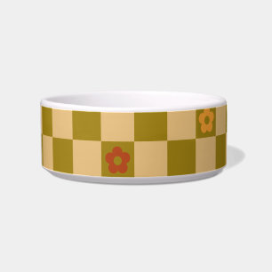 Gebloemde geruite patroon - nr. 02 voerbakje