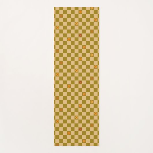 Gebloemde geruite patroon - Nr. 02 Yogamat (Voorkant)