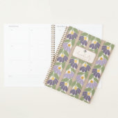 Gebloemde gestreepte gepersonaliseerde planner (Display)
