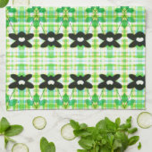 Gebloemde handdoek met geruite (Gevouwen)