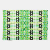 Gebloemde handdoek met geruite (Horizontaal)