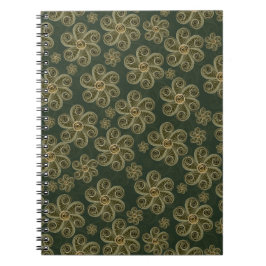 Gebloemde houtland patroon met papierroltechniek notitieboek