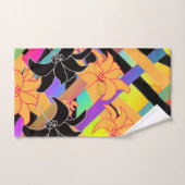 Gebloemde interlock bad handdoek (Handdoek)