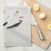 Gebloemde keukenhanddoek (Quarter Fold)