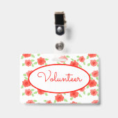 Gebloemde print badge (Voorzijde met clip)