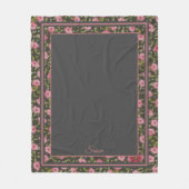 Gebloemde reisdeken fleece deken (Voorkant)