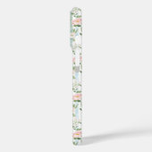 Gebloemde waterverf gestreepte gepersonaliseerde b Case-Mate iPhone case (Achterkant / Links)