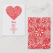 Geblokkeerd hart - Goud - Verticaal Visitekaartje (Voorkant / Achterkant)