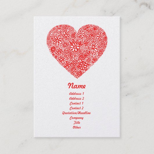 Geblokkeerd hart - Goud - Verticaal Visitekaartje (Voorkant)