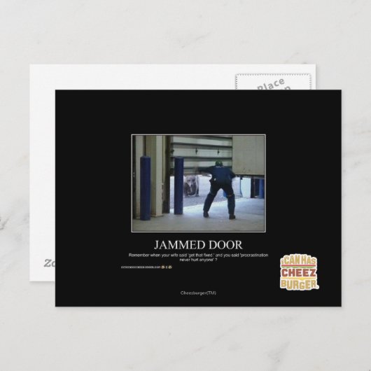 Geblokkeerde Deur Briefkaart (Voorkant / Achterkant)