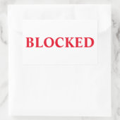 Geblokkeerde Sticker (Tas)