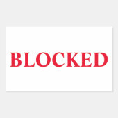 Geblokkeerde Sticker (Voorkant)