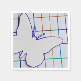 GEBLOKKEERDE VLINDERPAPIEREN SERVETTEN