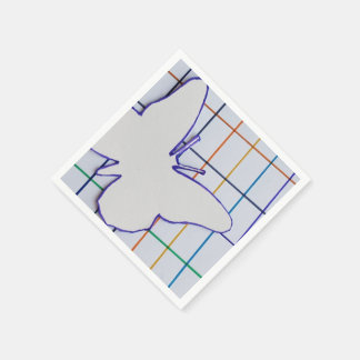 GEBLOKKEERDE VLINDERPAPIEREN SERVETTEN