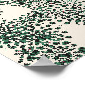 Geblokt bloempatroon  poster (Hoek)
