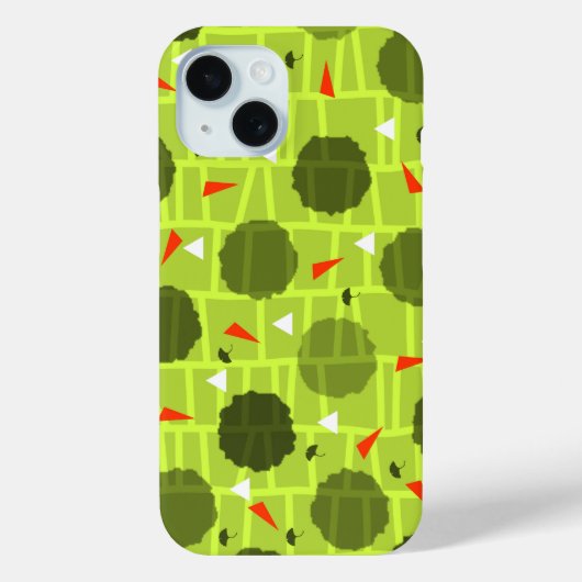 Geblokt groen Case-Mate iPhone case (Achterkant)