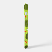 Geblokt groen iPhone 15 case (Linkerkant)