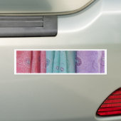 Geblokt Kleurig Doek Bumpersticker (Op auto)