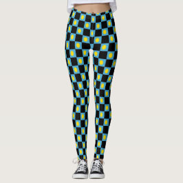 Geblokt Palau-vlagpatroon Leggings